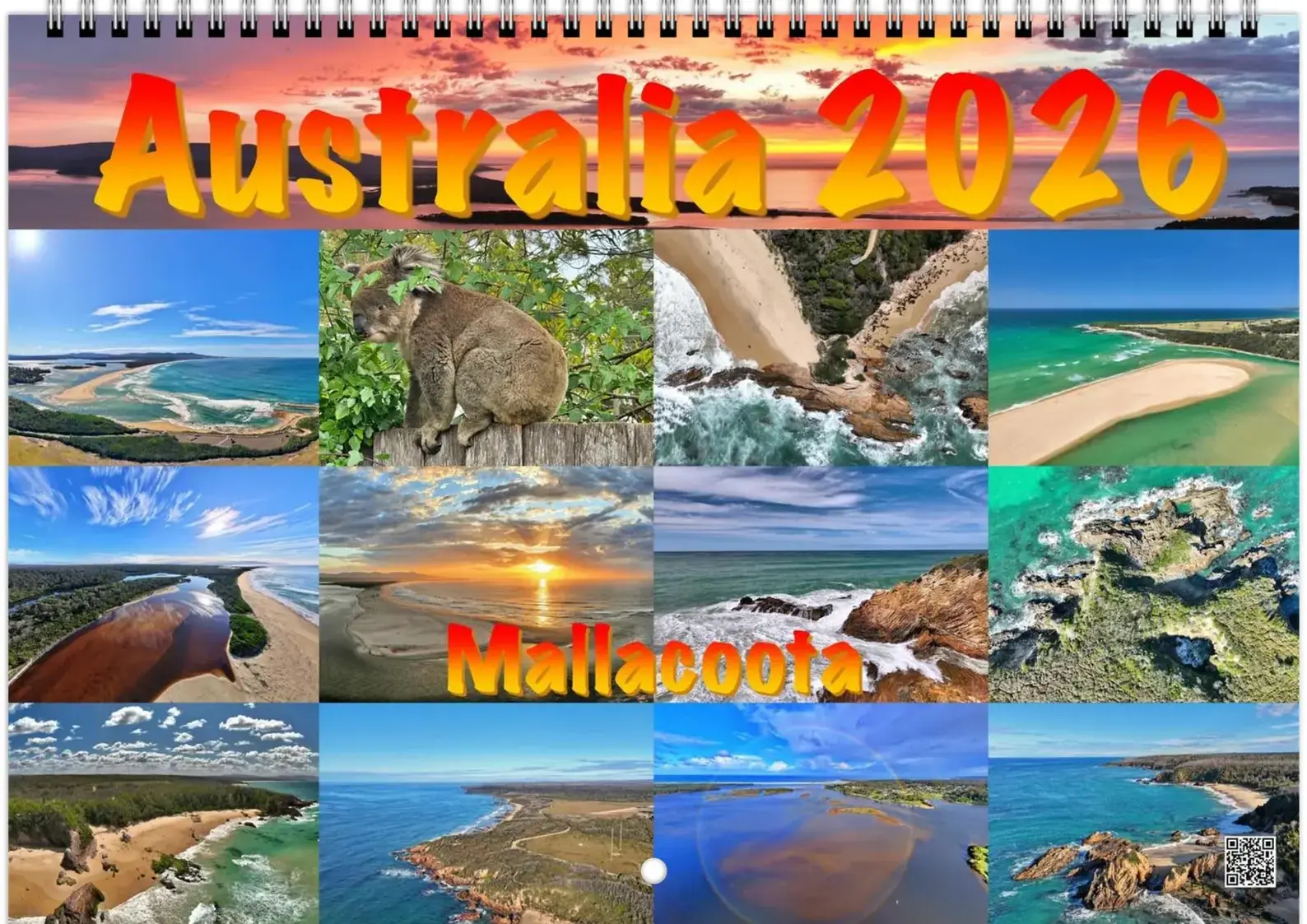 Full preview of the 2026 Mallacoota Wall Calendar