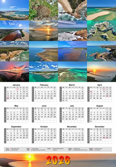 A3 2026 Yearly Wall Planner